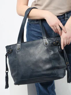 Sac porté épaule Cow cuir BASILIC PEPPER