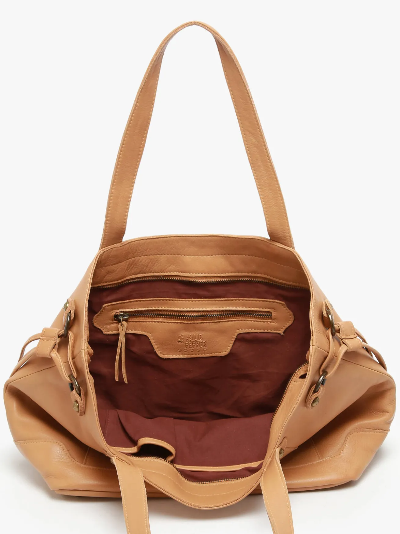 Sac porté épaule Cow cuir BASILIC PEPPER