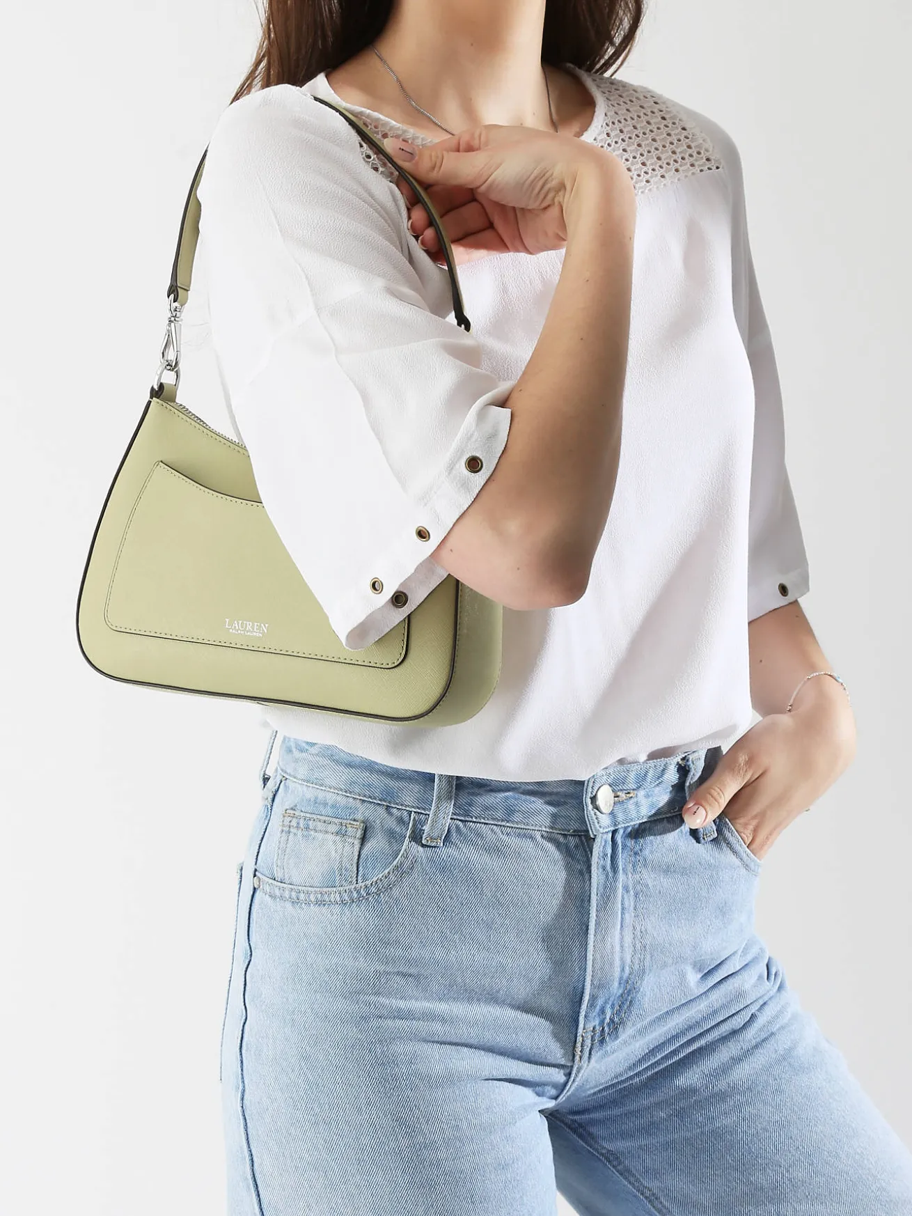 Sac porté épaule Danni 26 cuir LAUREN RALPH LAUREN