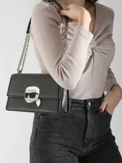 sac porté épaule K ikonic 2.0 cuir KARL LAGERFELD