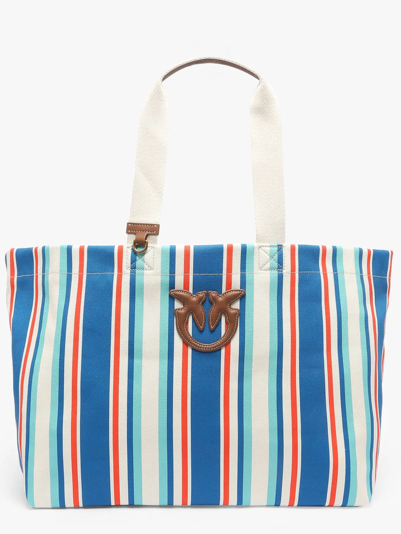 sac porté épaule Logo shopper coton PINKO