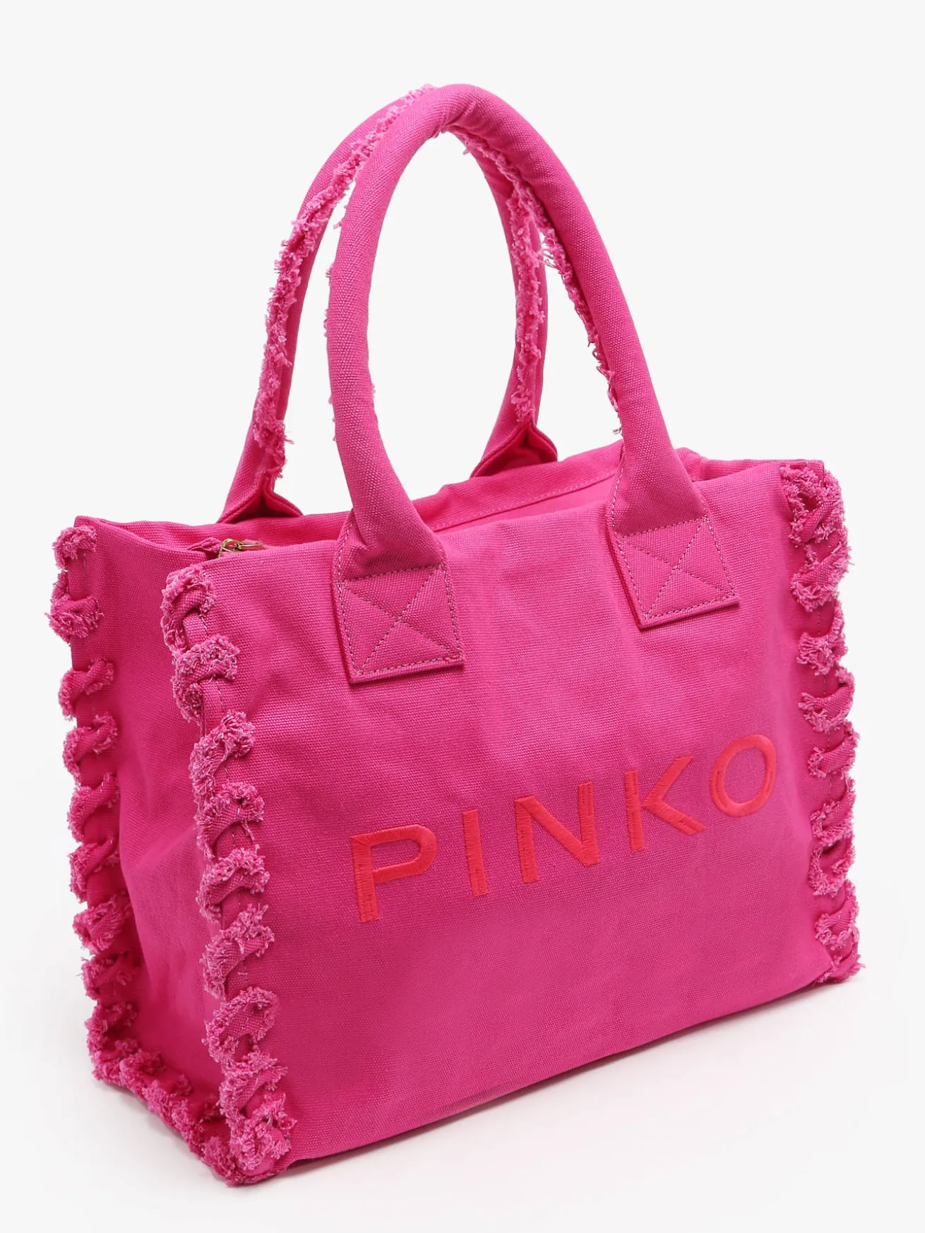 Sac porté épaule Logo shopper coton PINKO