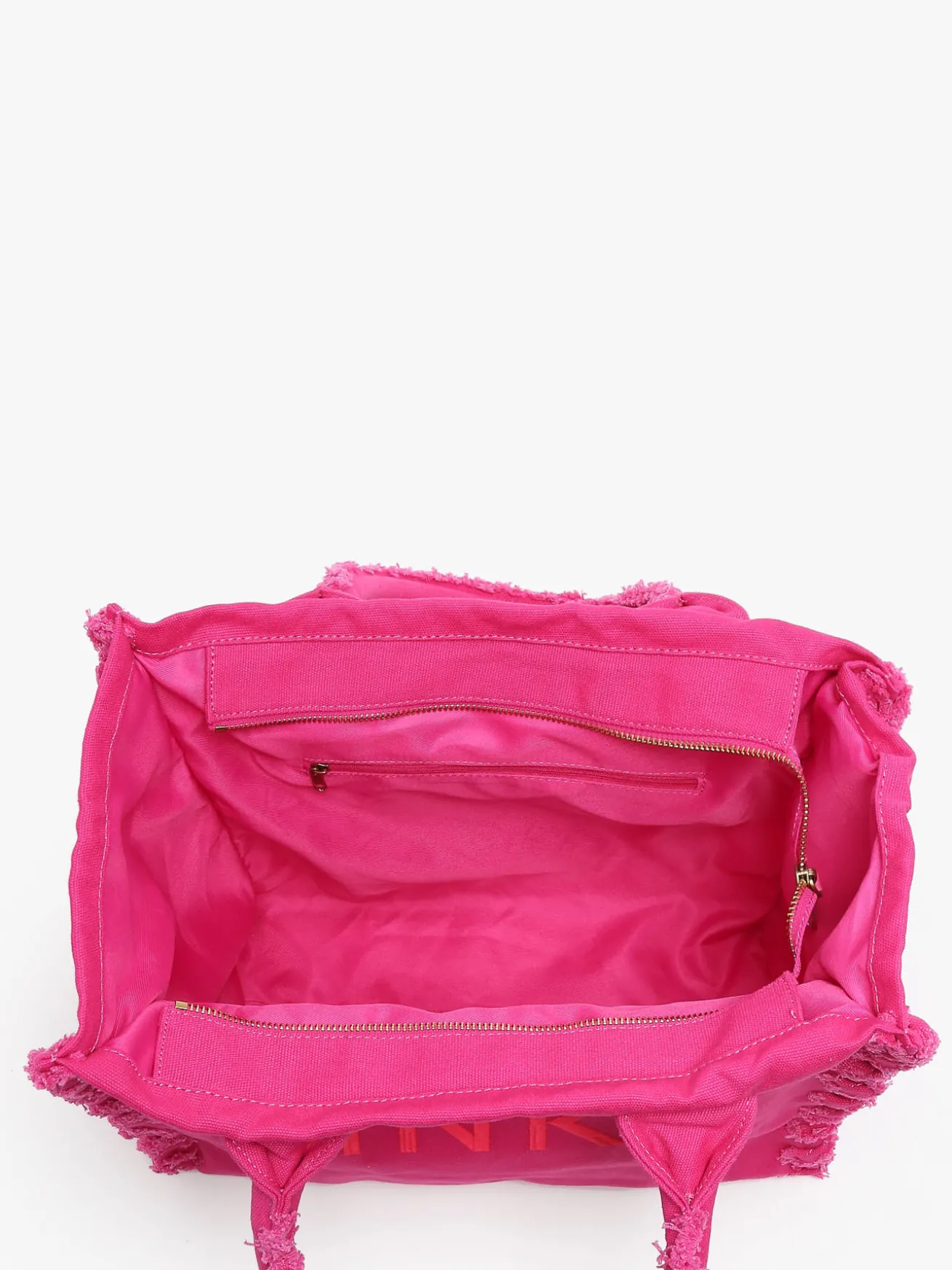 Sac porté épaule Logo shopper coton PINKO