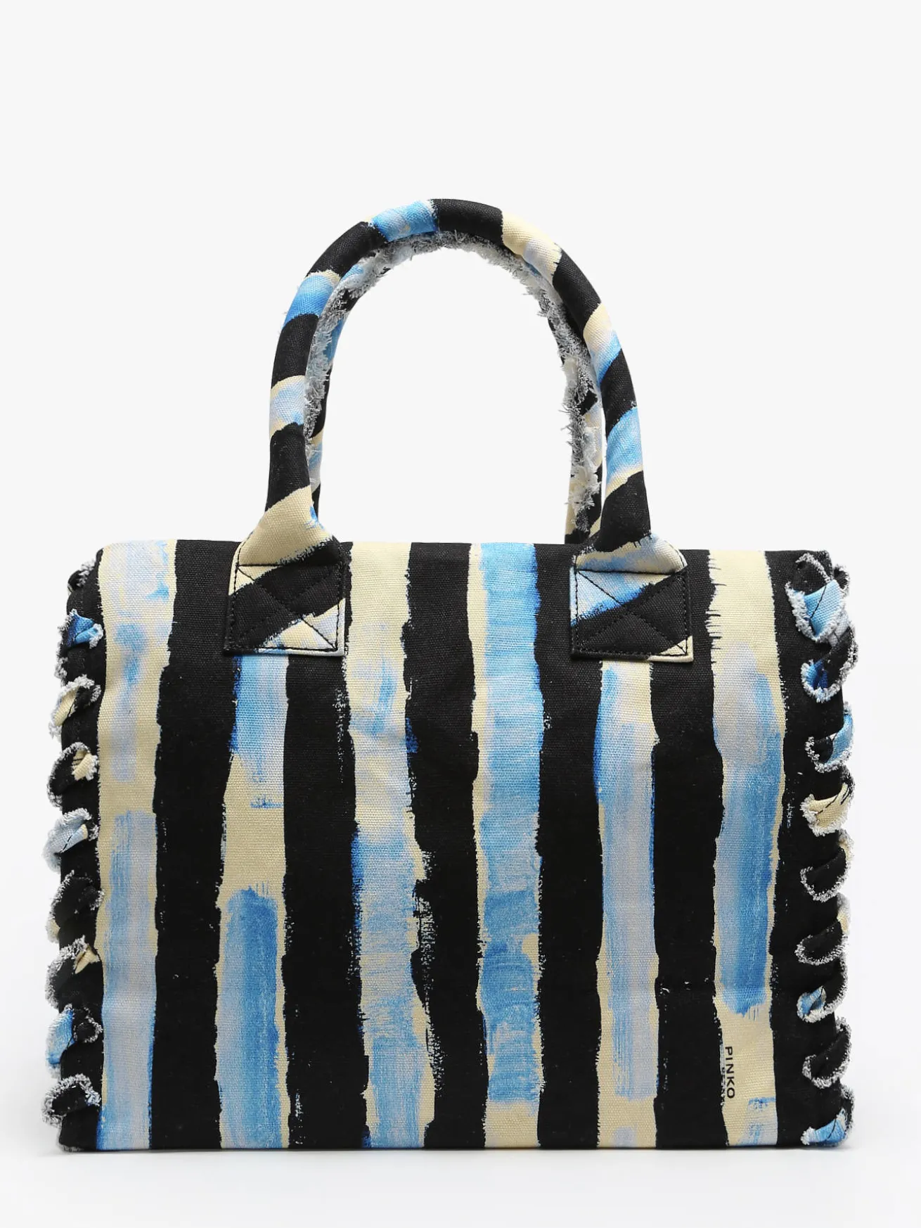 Sac porté épaule Logo shopper coton PINKO