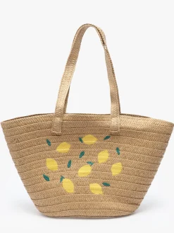 Sac porté épaule Luisa raphia PIECES