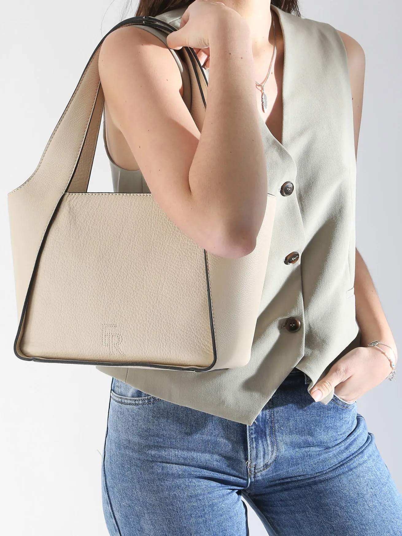 Sac porté épaule M Foudre cuir ETRIER