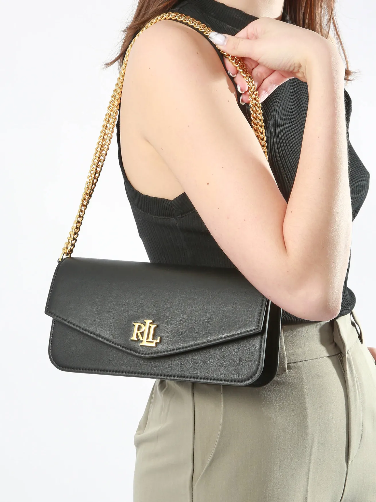 Sac porté épaule Sawyer cuir LAUREN RALPH LAUREN