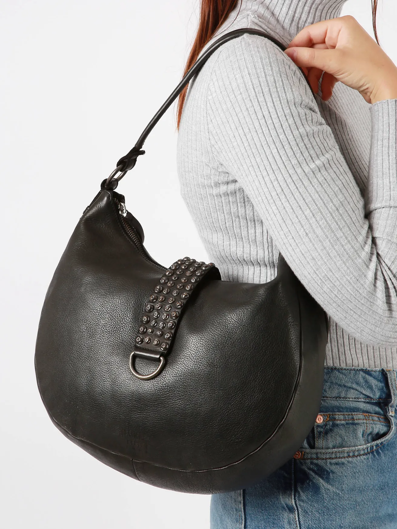 Sac porté épaule Toscane cuir BASILIC PEPPER