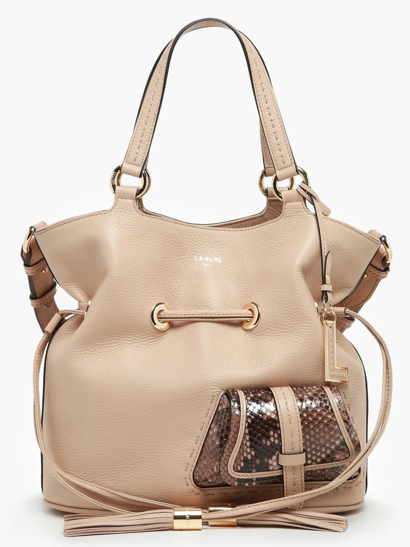 Sac seau M Premier Flirt Python cuir LANCEL