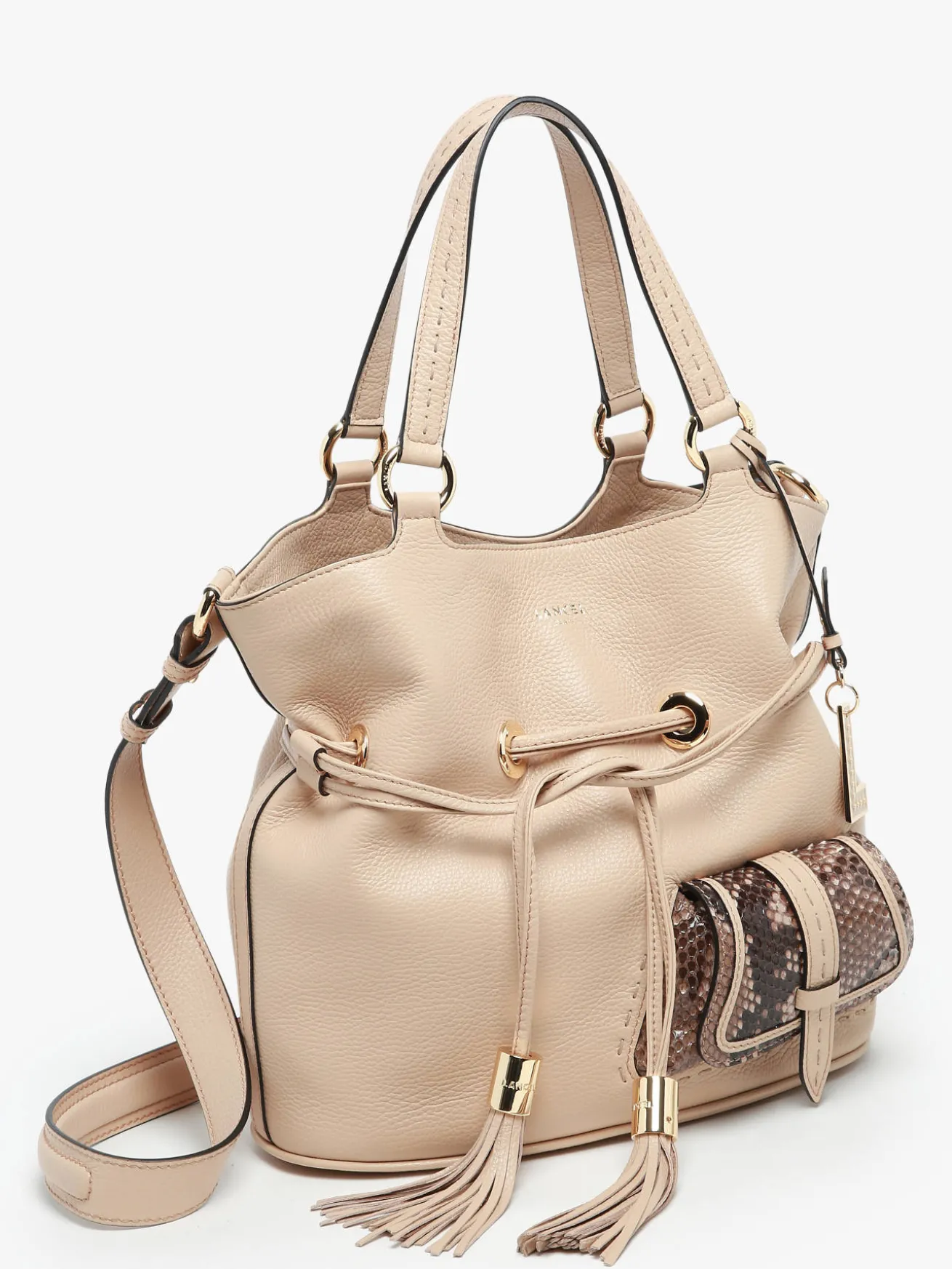 Sac seau M Premier Flirt Python cuir LANCEL