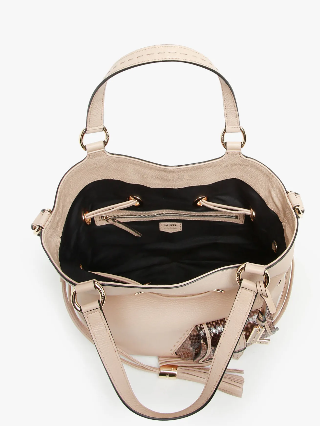 Sac seau M Premier Flirt Python cuir LANCEL