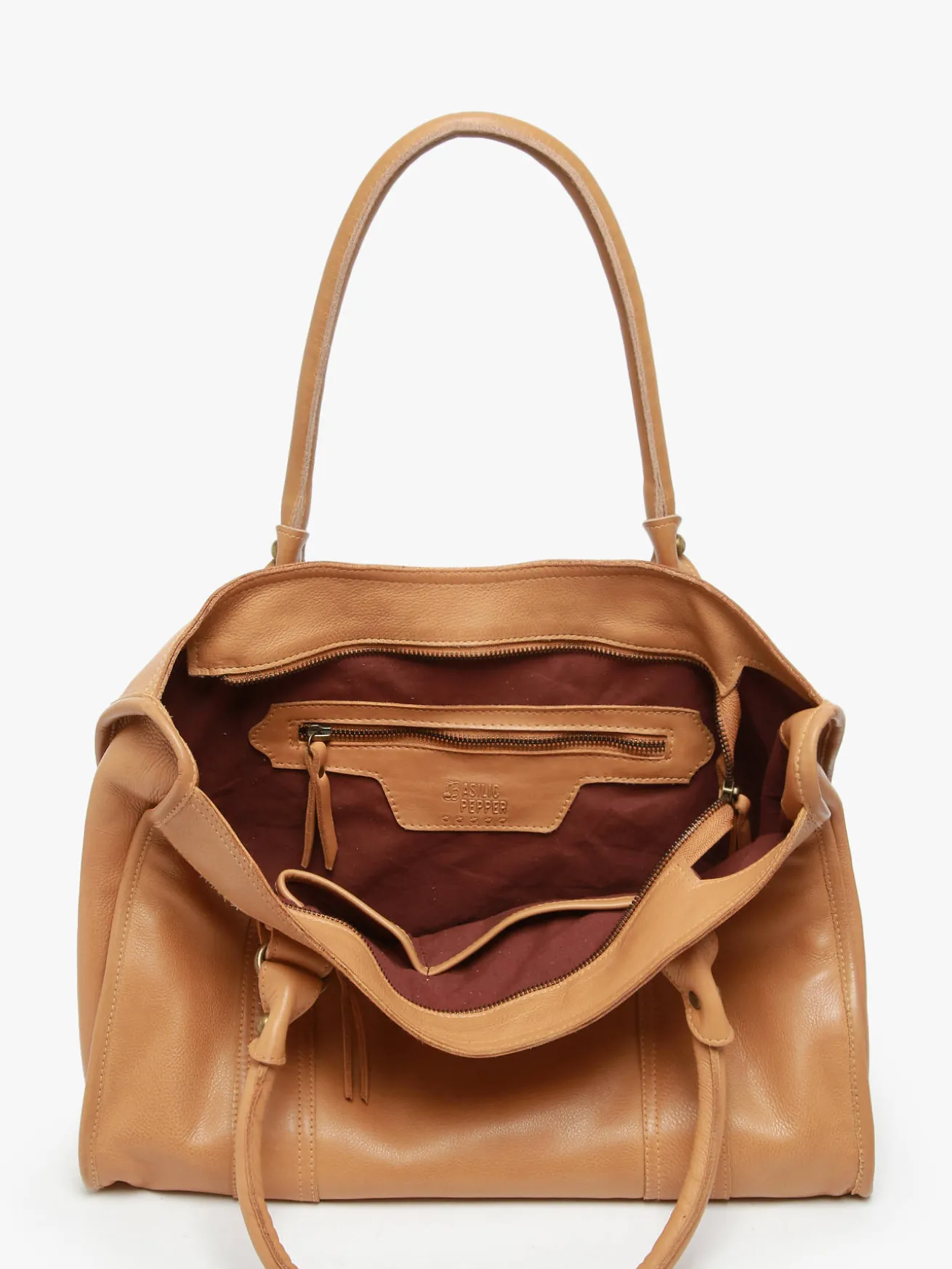 Sac Shopping Cow cuir BASILIC PEPPER