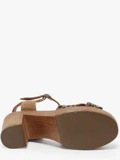 Sandales à talon Musieges en cuir COCO ABRICOT
