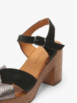 Sandales à talon Musieges en cuir COCO ABRICOT