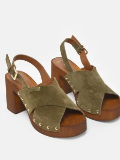 Sandales à talon Tessy en cuir LES TROPEZIENNES