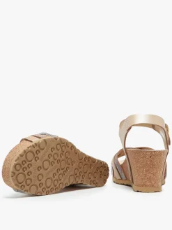 Sandales talon compensé en cuir MEPHISTO