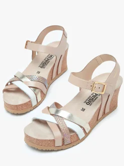 Sandales talon compensé en cuir MEPHISTO