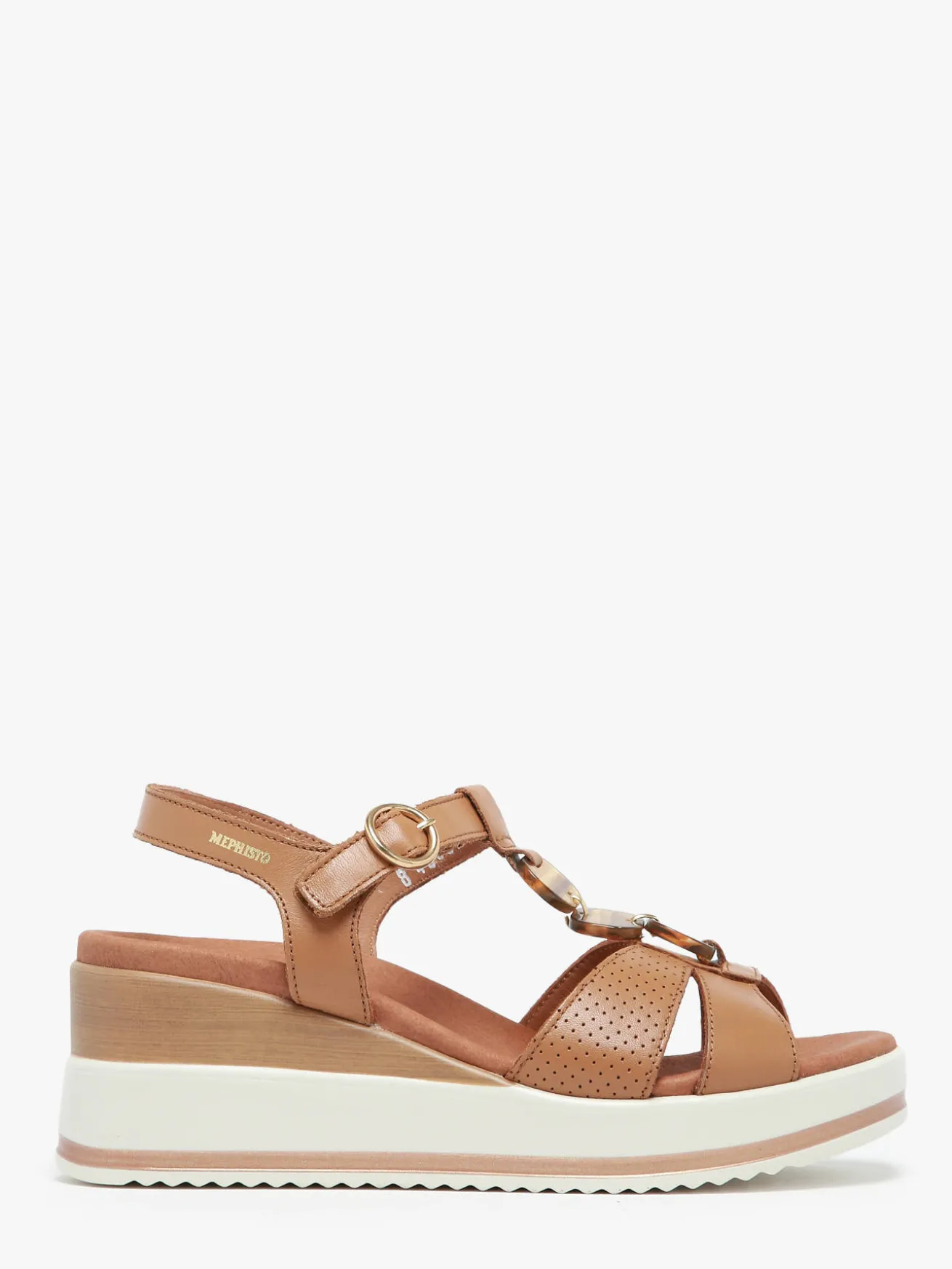 Sandales talon compensé en cuir MEPHISTO