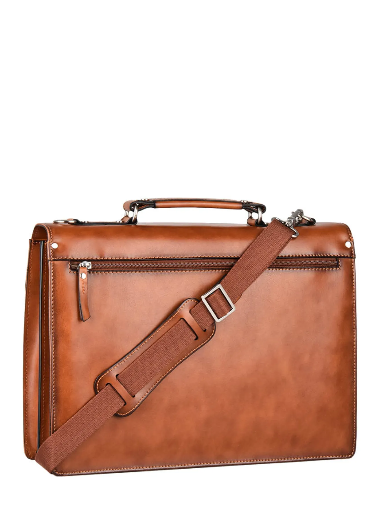 Serviette Crosta 2 compartiments cuir ETRIER