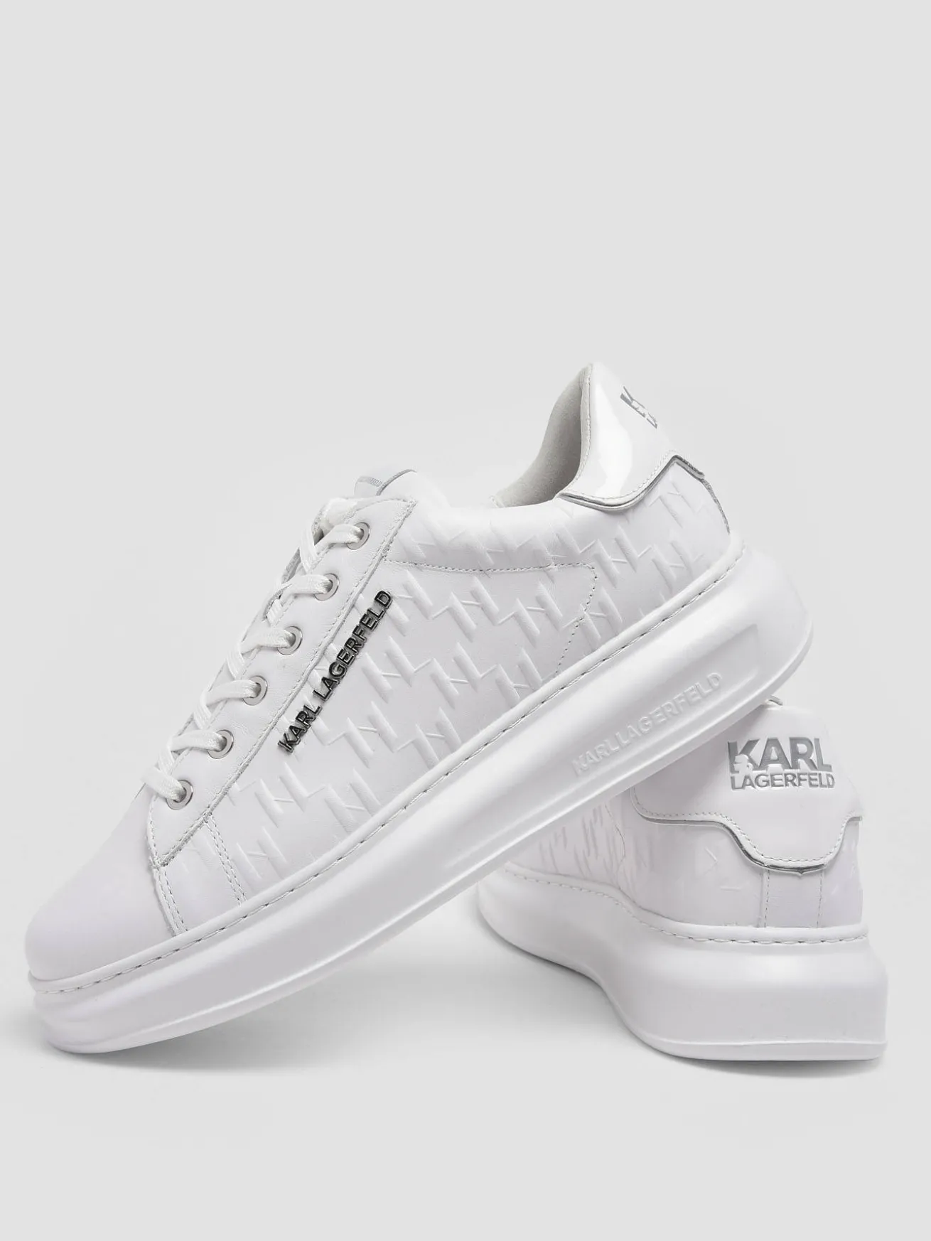 Sneakers Kapri Monogram en cuir KARL LAGERFELD