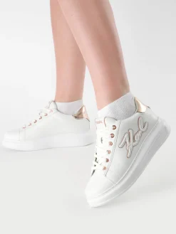 Sneakers Kapri Signiature Embossed en cuir KARL LAGERFELD