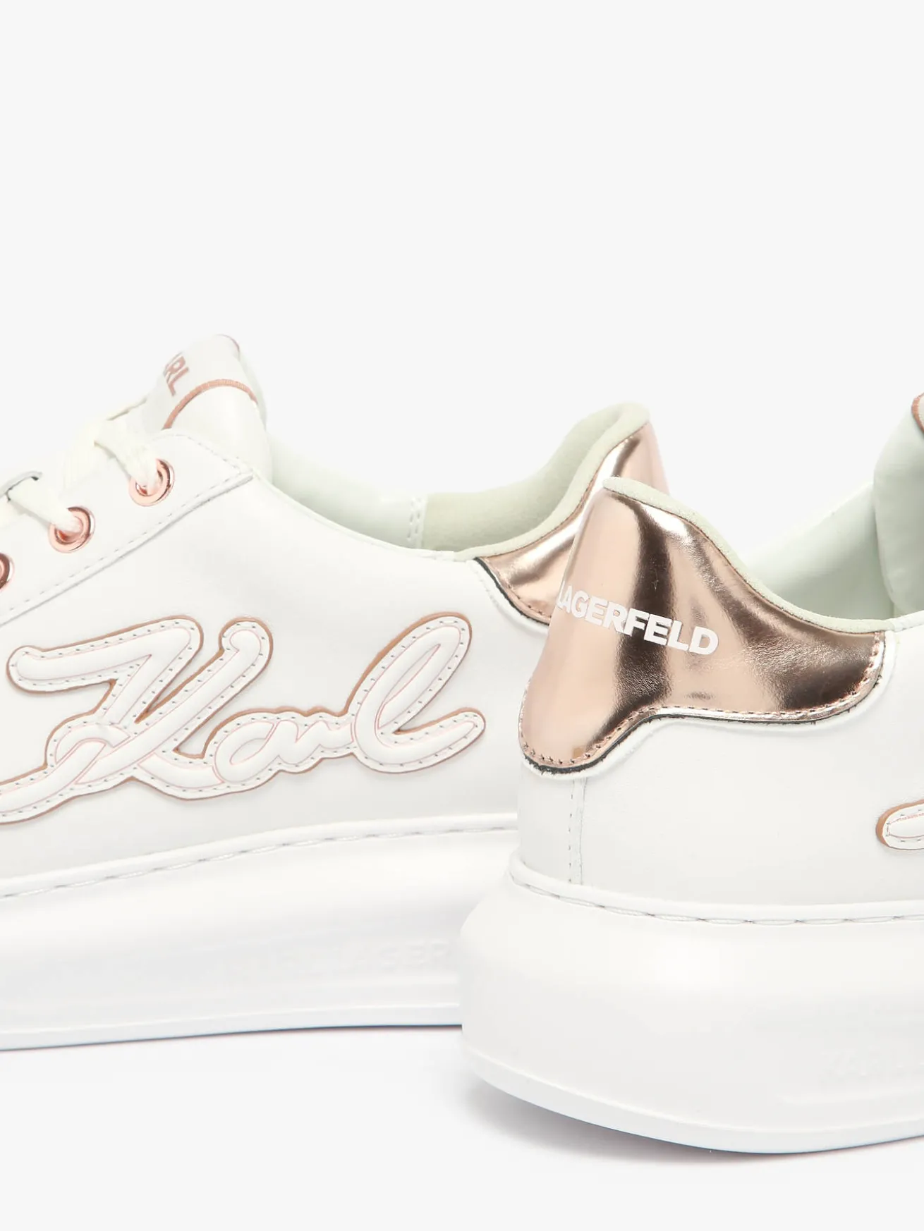 Sneakers Kapri Signiature Embossed en cuir KARL LAGERFELD