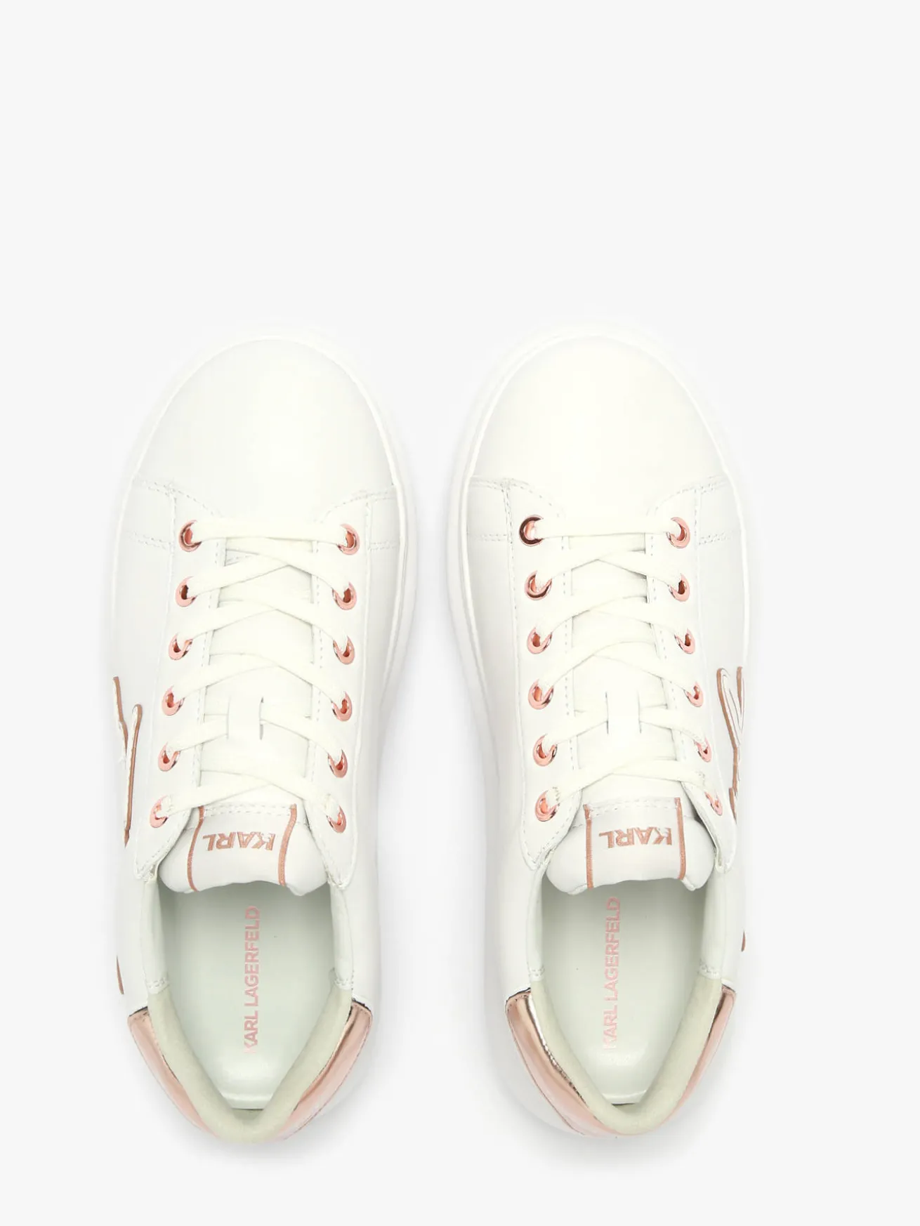 Sneakers Kapri Signiature Embossed en cuir KARL LAGERFELD
