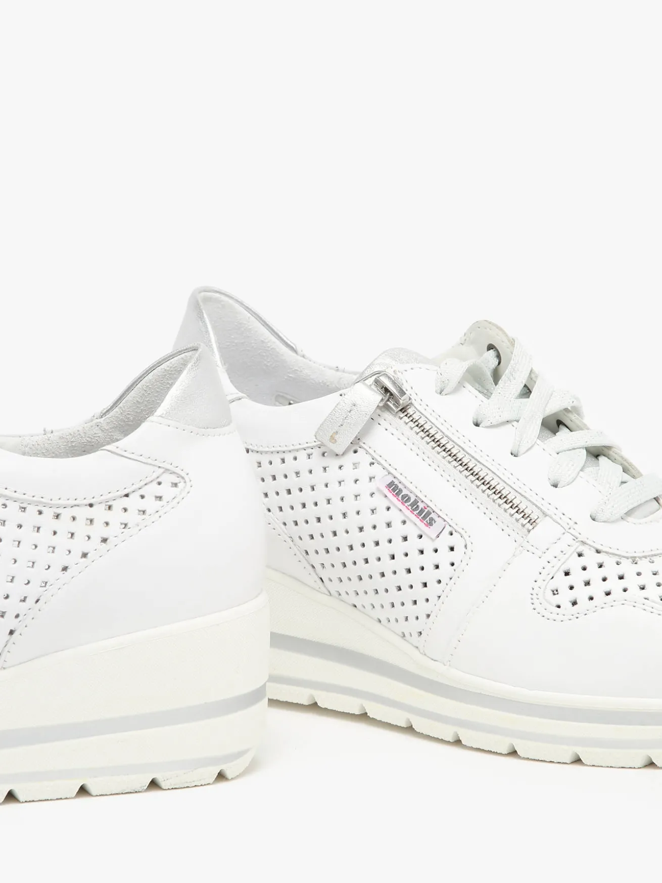 Sneakers talon compensé en cuir MEPHISTO