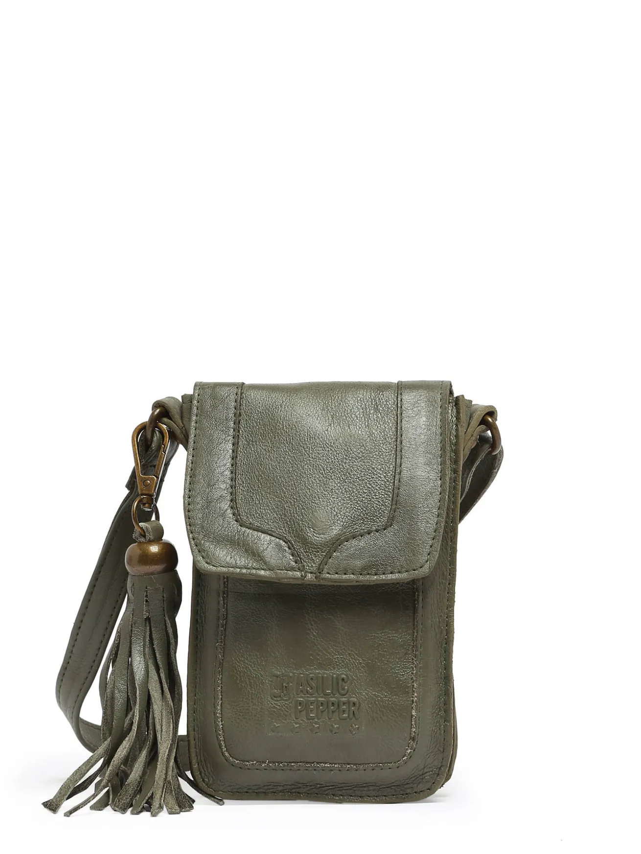 Étui téléphone cuir BASILIC PEPPER
