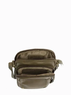Étui téléphone et bandoulière cuir BASILIC PEPPER